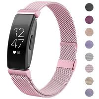 HAPAW Bands Compatible with Fitbit Inspire HR, Inspire Metal Band Accessories Stainless Steel Mesh Bracelet Women Men Wristbands Strap for Inspire & Inspire HR Fitness Tracker