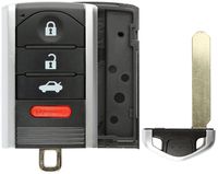 KeylessOption Smart Keyless Remote Shell Pad Case Key Fob Replacement For M3N5WY8145