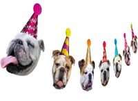 Dog Birthday Garland, Funny British Bulldog Face Portrait Birthday Banner, Bday Party Decoration