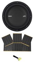Polk Audio MM842DVC 8" 900 Watt DVC 4-Ohm Car/Marine Audio Subwoofer Sub+Rockmat