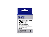 Epson LabelWorks Matte Paper LK (Replaces LC) Tape Cartridge ~1" Black on White (LK-6WBB) - for use with LabelWork LW-600P and LW-700 Label Printers