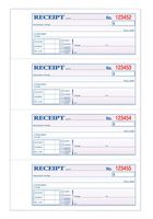 TOPS Money/Rent Receipt Book, 3-Part, Carbonless, 11 x 7-5/8 Inches, 4 Receipts/Page, 100 Sets per Book (46808)
