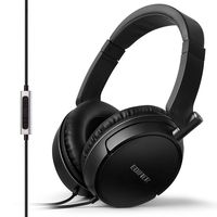 Edifier P841 Comfortable Noise Isolating Over-Ear Headphones with Microphone and Volume Controls - Black