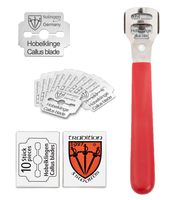 3 Swords Germany, brand quality corn plane callus remover shaver cutter eliminator razor WITH 10 extra sharp refill blades, professional pedicure foot care MADE in Solingen GERMANY by 3 Swords (55516)