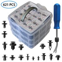 Shineyoo 620 Pcs Car Retainer Clips Plastic Fasteners Kit Fender Rivet Clips 16 Most Popular Sizes Auto Push Pin Rivets Kit with Fastener Remover for GM Ford Toyota Honda Chrysler