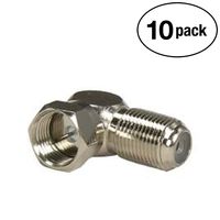 InstallerParts (10 Pack F-Type Right Angle Screw-on Plug Adapter