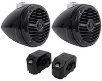 Pair Rockford Fosgate RM1652W-MB 300W 6.5" Mini Wakeboard Tower Speakers+Clamps