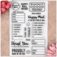 Kwan Crafts Happy Mail Thank You Clear Stamps for Card Making Decoration and DIY Scrapbooking