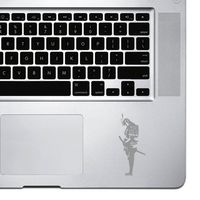StickAny Palm Series Samurai Side Sticker for MacBook Pro, Chromebook, and Laptops (Silver)
