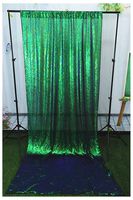 ShinyBeauty Sequin Backdrop-20FTx10FT-Iridescent Green Photo Booth Backdrop Sequin Photography Backdrop Portable Curtains Designed Party Festival Decoration -190626S (20FTx10FT, Changed Green)