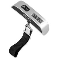 Camry 110 Lbs Luggage Scale with Temperature Sensor and Tare Function Gift For Traveler, Silver, One Size