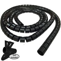1" Easy Wrap Cable Manager - Length: 10FT - Color: Black