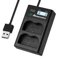 Powerextra Dual USB Battery Charger with LCD Display Compatible with Nikon EN-EL3E Battery, Nikon D50, D70, D70s, D80, D90, D100, D200, D300, D300S, D700 Digital SLR Cameras