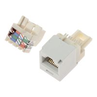 Panduit CJ688TPWH Category-6 8-Wire TP-Style Jack Module, White, 4-Pair
