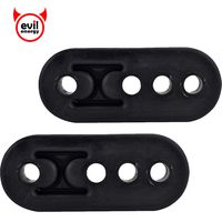 EVIL ENERGY Car Exhaust Rubber Hanger Insulator Bracket Bushing Mount 4 Holes 12mm (0.47") Hole Size Universal 2Pcs