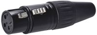 Accenta ACC-454 XLR Female Connector Plug, Black