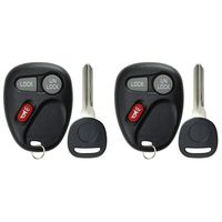 KeylessOption Keyless Entry Remote Car Key Fob and Key Replacement For 15732803 (Pack of 2)