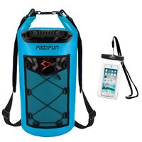 Piscifun Waterproof Dry Bag Backpack 40L Floating Dry Backpack with Waterproof Phone Case for Water Sports - Fishing Boating Kayaking Surfing Rafting Camping Gifts for Men and WomenLight Blue