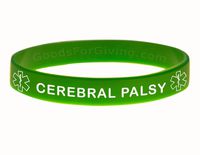Cerebral Palsy ID Bracelet Wristband - Green - 7 Inches - Youth