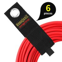 Extension Cord Tie Storage Straps,Heavy Duty Hook and Loop Straps,Holder Organizer,Cable Straps for Hoses,Shops,RVS,Garage Organizers and Storage 6 Pack (Large)