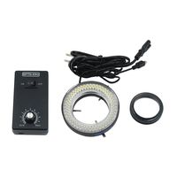 OPTO-EDU A56.3902-L144 Microscope 144-LED Ring Light with Adapter, Metal, Glass, Plastic
