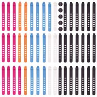 Reusable Fastening Cable Strap,Adjustable Silicone Bag Ties Cable Management for Home and Office Wire Management, Earphone Cable, Date Cable, Cord Cables etc(Pack of 50+5)