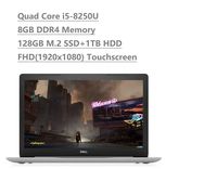 2019 Dell Inspiron 15 5000 5570 15.6" Full HD Touchscreen (1920x1080) Laptop (Intel Quad-Core i5-8250U, 8GB DDR4, 128GB M.2 SSD+1TB HDD) Backlit, HDMI, 802.11 AC, Ethernet, Bluetooth, Windows 10