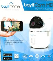 Bayit Pro HD 720P Wi-Fi Camera Indoor Pan/Tilt 360 Degree Security Wireless IP Camera (White/Black)