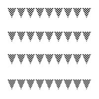 Checkered Flags Black and White 100' FT Pennant Racing Banner | NASCAR Theme Party Decoration Plastic Flag | Race Car Parties Décor | Decorative Birthday BBQ Bar Hanging Accessories | 1 Banner