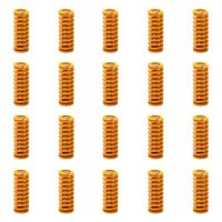 Befenybay 20PCS 8mm OD 20mm Long Yellow Hot Bed Spring Light Load Compression Mould Springs for 3D Printer CR-10 CR-10s Ender 3 (Gold)