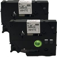 NEOUZA 2PK Compatible for Brother P-Touch Laminated Tze Tz Label Tape Cartridge 9mm x 8m (TZe-221 Black on White)