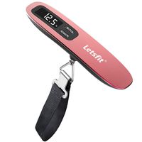 Letsfit Digital Luggage Scale, 110lbs Hanging Baggage Scale with Backlit LCD Display, Portable Suitcase Weighing Scale, Travel Luggage Weight Scale with Hook, Strong Straps for Travelers
