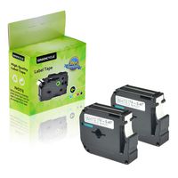 Greencycle 2 PK Black on White Label Tape Compatible for Brother M-K231 MK231 M231 P-Touch PT55BM PT55S PT65 PT65SB PT70 PT80 PT85 PT90 PT100 PT110 26.2ft