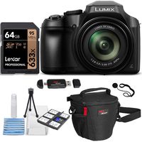 PANASONIC LUMIX FZ80 4K Digital Camera, 18.1 Megapixel Video Camera, 60X Zoom DC Vario 20-1200mm Lens, F2.8-5.9 Aperture, Power O.I.S. Stabilization, Wi-Fi, DC-FZ80K (Black) with Starter Kit