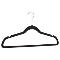 AmazonBasics Velvet Suit Hangers, 50-Pack, Black/Gold