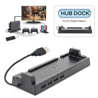 2019 Hub Dock for Nintendo Switch Dock, Switch USB Hub for Nintendo Switch with 4 Output Ports for Wired Pro Controllers, Keyboard, Joy-Con Dock, Switch Gamecube Controller Adapter, Mobile Phone, etc
