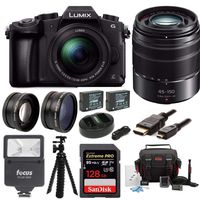 Panasonic LUMIX G85MK w/ 12-60mm & 45-150mm (2 Lens Kit) & 128GB Bundle