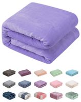 Fuzzy Blanket or Fluffy Blanket for Baby Girl or boy, Soft Warm Cozy Coral Fleece Toddler, Infant or Newborn Receiving Blanket for Crib, Stroller, Travel, Decorative (S-Violet, 40Wx50L)