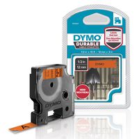 DYMO D1 Durable Labeling Tape for LabelManager Label Makers, Black Print on Orange Tape, 1/2" W x 10' L, 1 Cartridge (1978367)