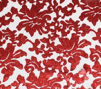 Lace Fabric Sequin Guipure Floral Beyonce RED / 51" Wide/Sold by The Yard