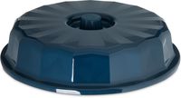 Dinex DX9400B50 Plastic Tropez High Temperature Reusable Entree Dome, 9-1/2" Diameter x 2-1/4" Height, Midnight Blue, 9.5" Length, 9.5" Width, 6" Height, Dark Blue (Pack of12)