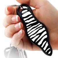 MUNIO Self Defense Kubaton Keychain with Ebook (Zebra)