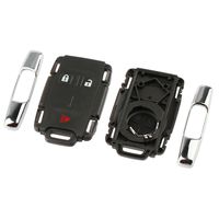 Chrome Key Fob Keyless Entry Remote Shell Case & Pad fits Chevy Silverado Colorado / GMC Sierra Canyon 2014 2015 2016 2017 (M3N-32337100)