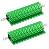 uxcell 100W 8 Ohm Screw Tap Mounted Aluminum Housed Wirewound Resistors 2 Pcs