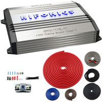Hifonics BRX1116.1D Brutus MONO 1100 Watt Class D Car Amplifier Amp + Wiring