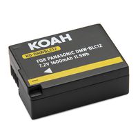 Koah PRO Panasonic DMW-BLC12 Rechargeable Replacement 1600mAh Li-Ion Battery