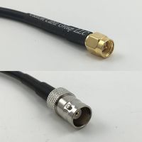 3 feet RFC195 KSR195 SMA MALE to BNC FEMALE Pigtail Jumper RF coaxial cable 50ohm High Quality Quick USA Shipping