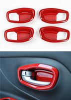 Dwindish Red ABS Car Interior Mouldings Decorative Inner Door Handle Bowl Cover For Jeep Renegade 2015 Up