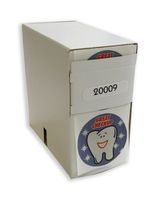 Tabbies Children's Sticker 1-3/4" Circle, 'Great Checkup' Light Blue with A Tooth, 100 Stickers/Roll, Healthcare, Dentist (20009)