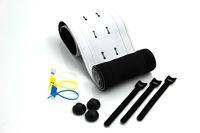 GenRev Cable Organizer Sleeve, Cord Management Cover & Hider Kit (1m/39in Reversible) for Office, Computer PC, Desk, TV Theater - includes ZipTie Cable Labels, Velcro Cable Ties & Accessory Wire Clips